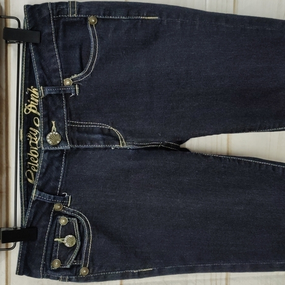 CELEBRITY Pink Skinny Jeans Dark Wash Size 1 - Picture 1 of 15